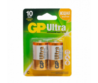 Батарейки GP Ultra, С (LR14, 14 А), алкалиновые, КОМПЛЕКТ 2 шт., блистер, 14AU-2CR2, 456687