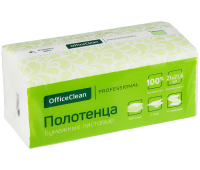 Полотенца бумажные лист. OfficeClean Professional(V-сл), 2-слойные, 200л/пач, 21*21,6см, белые, soft pack, целлюлоза 328303