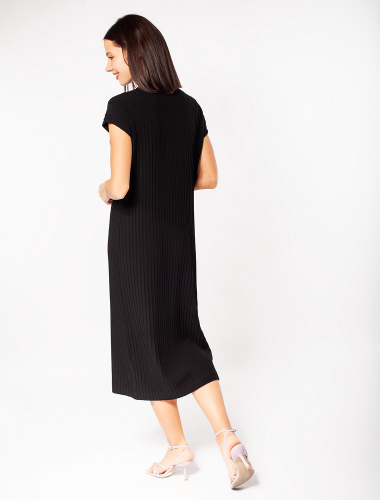 Ст.цена 2390р Тонкое вязаное платье из вискозы D32.040 черный
