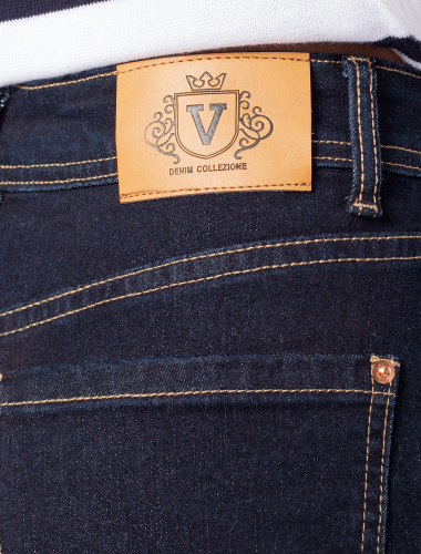 Ст.цена 1990р Укороченные джинсы из эластичного денима D54.266 темно-синий