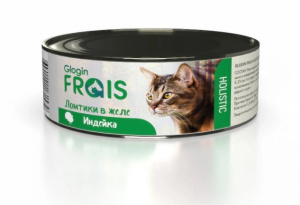 FRAIS Holistic Cat Консервы для кошек ломтики в желе, индейка 100 г