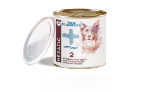 NEW ELEMENTS VETDIET консервы для собак 2 Hepatic индейка, 340 г