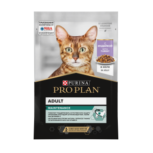 Pro Plan Adult, для взрослых кошек с индейкой в желе, 85 г