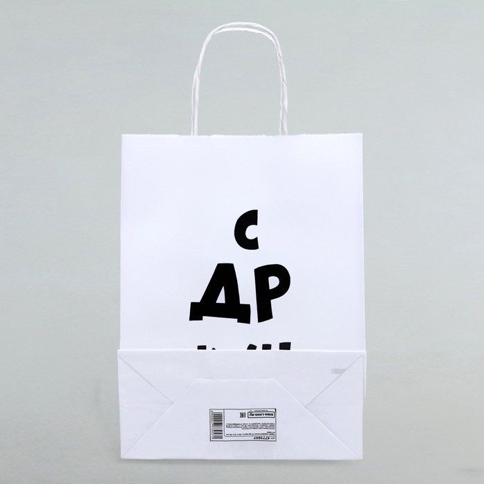 Пакет подарочный «С др крч!», 24×14×28 см