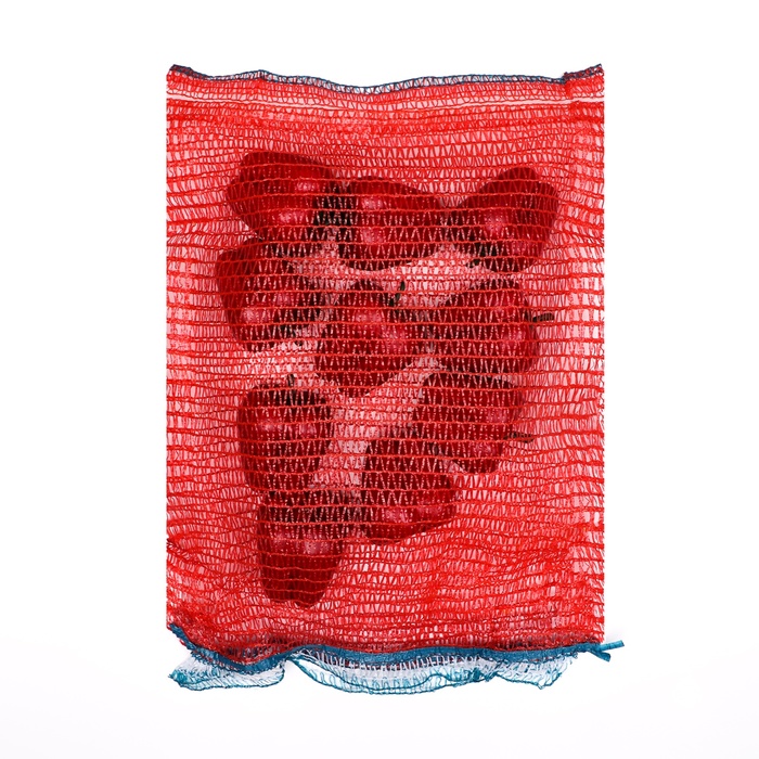 Сетка овощная с ручками, красная, 30×47 см, 8 кг