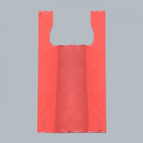 Пакет майка, полиэтиленовый, красный 24 х 42 см, 8 мкм