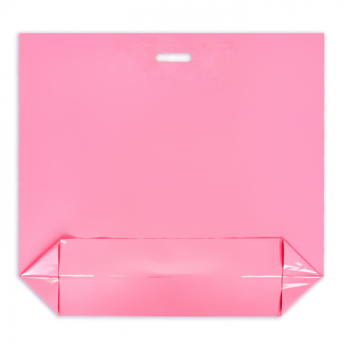 Пакет полиэтиленовый с вырубной ручкой, 64-60+8 60 мкм Розовый