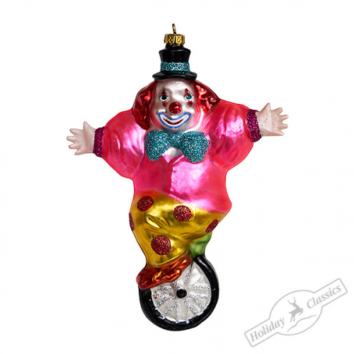 Клоун на моноцикле (стекло) 9х5х12,5 см