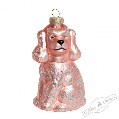 Розовый пес (стекло) 6х5х11,5 см
