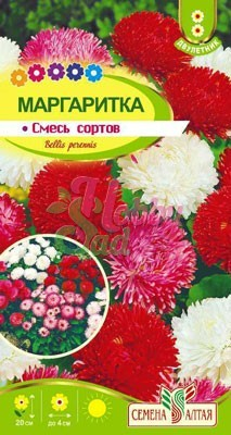 Цветы Маргаритка Смесь Сортов (0,05 гр) Семена Алтая