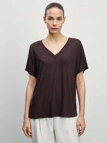блузка женская тёмно-коричневый