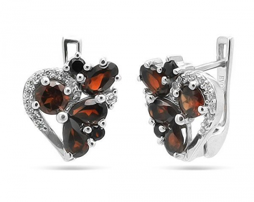 Серьги из серебра гранат, Аллюр