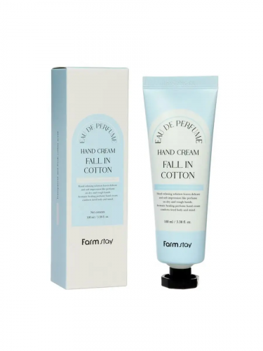 Farm Stay / Крем для рук парфюмированный экстрактом хлопка. Eau de Perfume Hand Cream Fall in Cotton,100 мл.