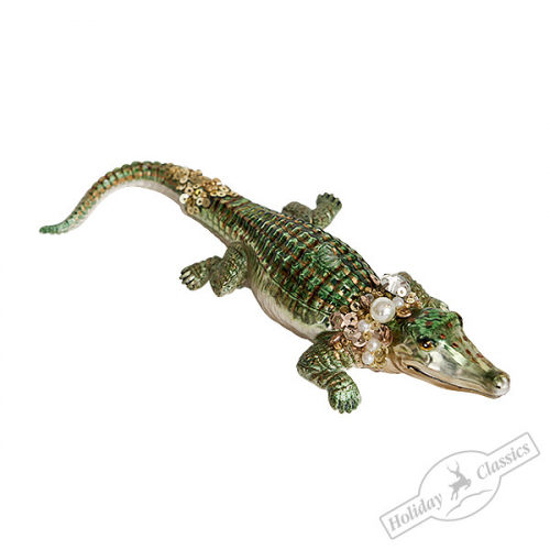 Крокодил гламурный (стекло) 16х5,5х5 см