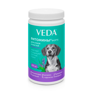 VEDA Фитомины Форте для собак, для зубов и костей 200 таб.