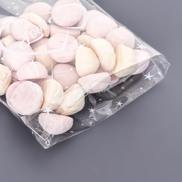 Пакет фасовочный БОПП, с донной складкой, «Две половинки» 20×35 см