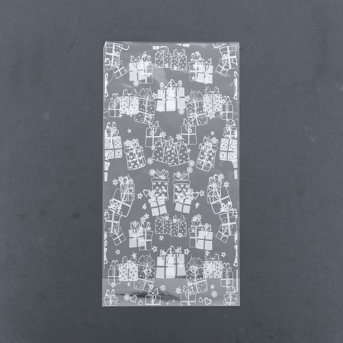 Пакет фасовочный БОПП, с донной складкой, «Подарки» 15×30 см