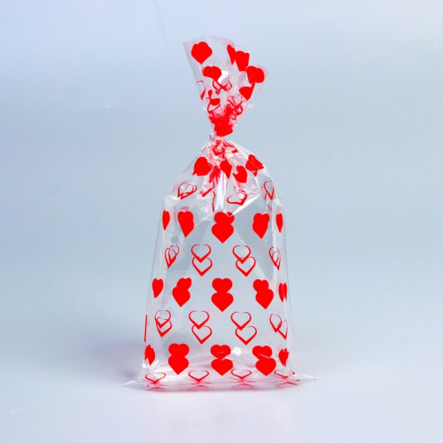 Пакет фасовочный БОПП, «Сердца» 15×30 см