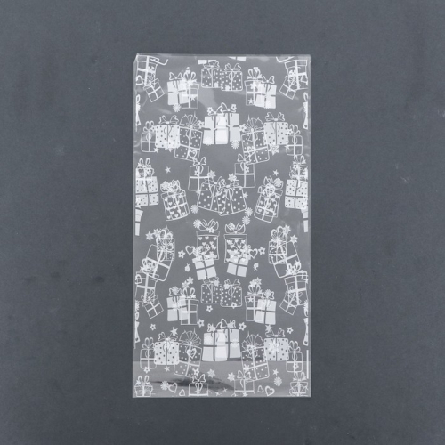 Пакет фасовочный БОПП, с донной складкой, «Подарки» 15×30 см