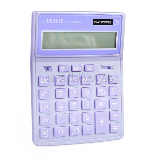 Калькулятор настольный, 155x204x33 мм, 12 разрядный, двойное питание, двойная память, автоматическое вычисление квадратного корня, процентов, наценки, клавиша 