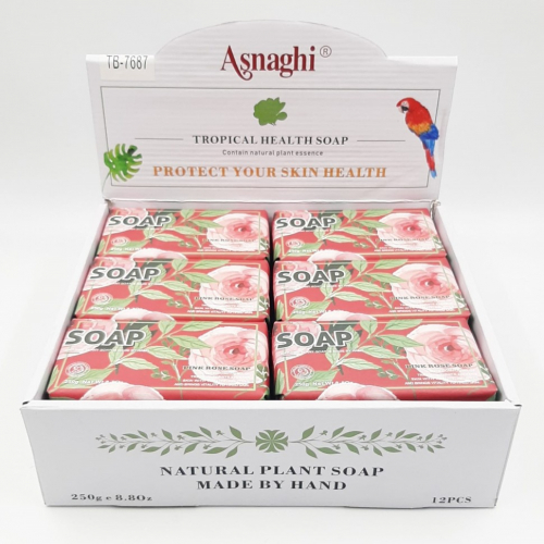 ASNAGHI  Мыло для лица и тела Tropical Soap Парфюмированное PINK ROSE  250г  (А-023)  (ТВ-7687)