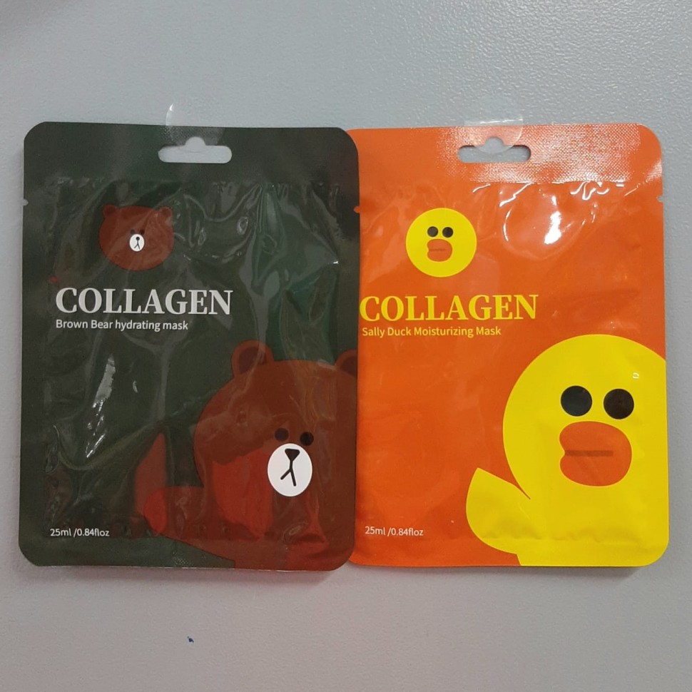HG. ZRLY Маска - муляж для лица COLLAGEN Sally Duck Увлажняющая УТКА 25мл (DL-111)