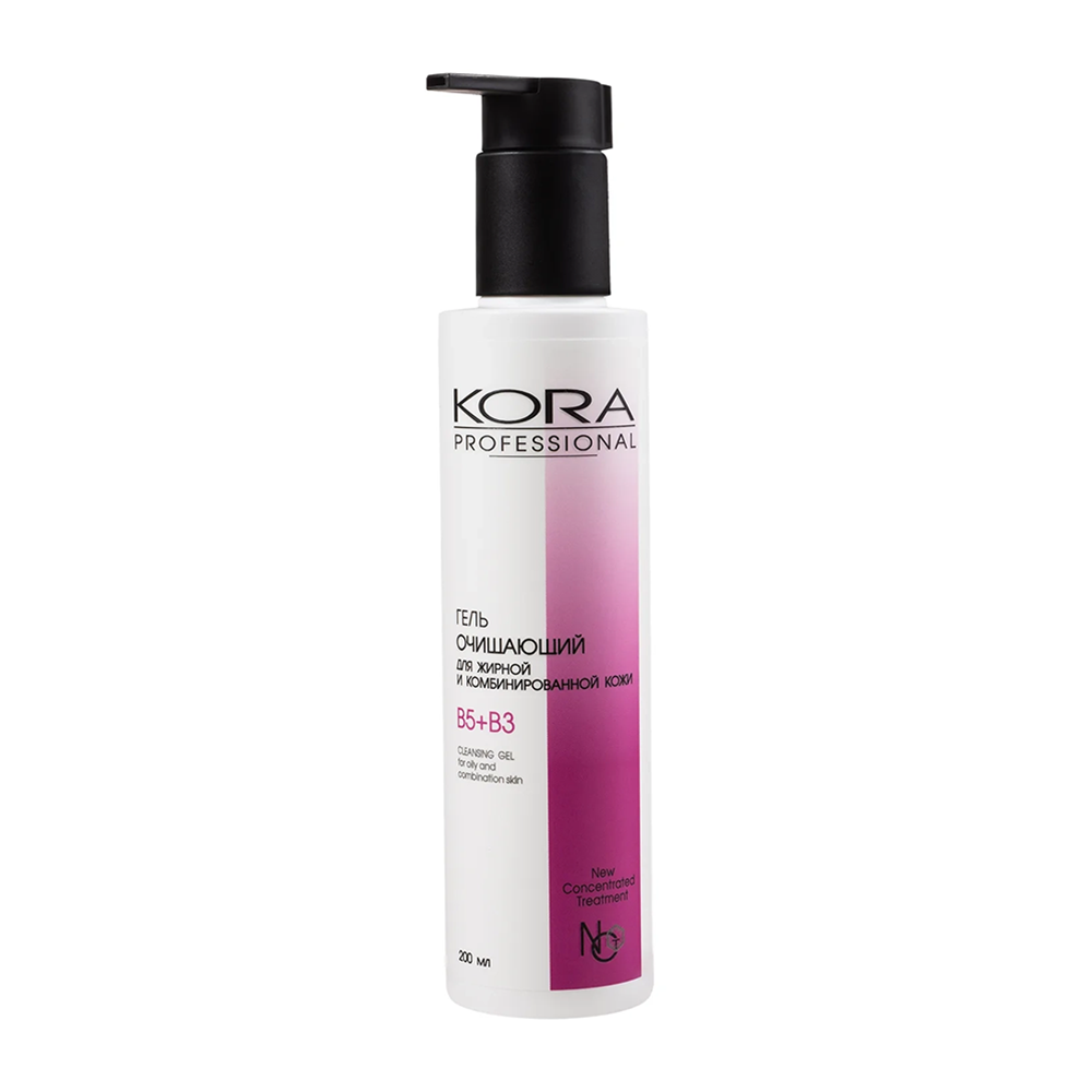 КОРА Гель очищающий для жирной и комбинированной кожи / KORA PROFESSIONAL 200 мл