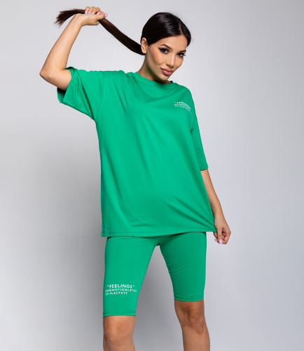 Спортивный костюм #КТD8, зелёный