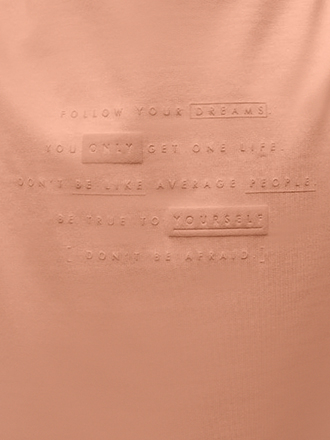 Джемпер-футболка over-size из премиального футера с фактурным принтом D49.997 св.коралловый