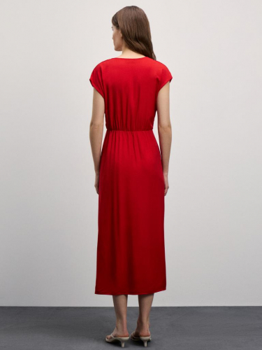 платье женское красный