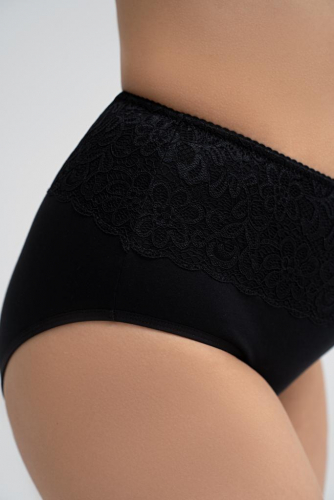300413  DM1023 Трусы макси женские BLACK
