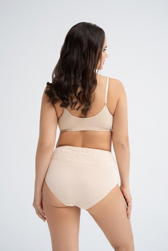 300413  DM1023 Трусы макси женские BEIGE