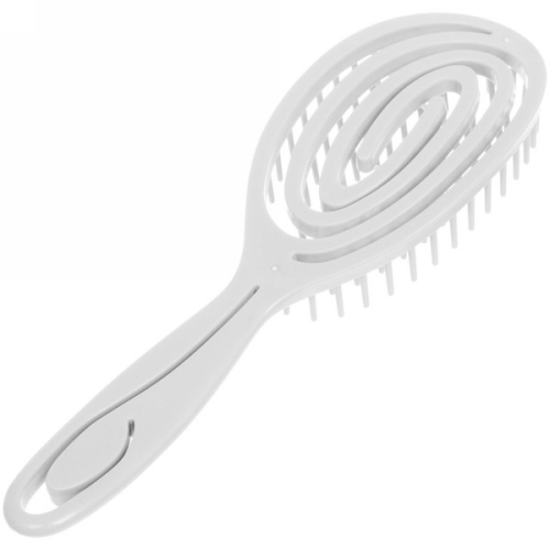 [COSMO STYLE] Расчёска массажная для бережного расчёсывания мокрых волос ОВАЛЬНАЯ БЕЛАЯ, 22,5 х 6,8 см