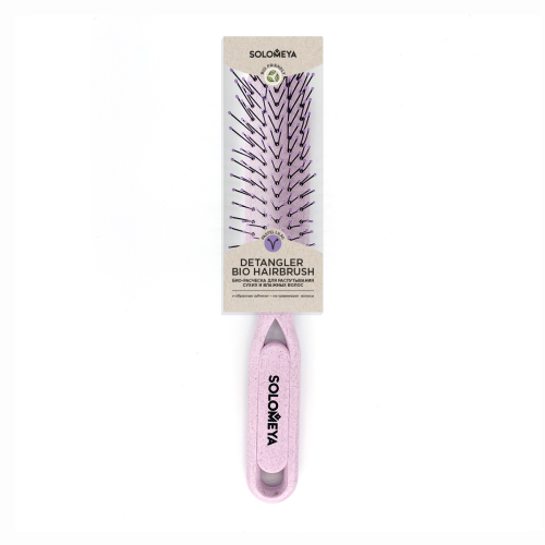 [SOLOMEYA] Расческа для распутывания сухих и влажных волос ПАСТЕЛЬНО-СИРЕНЕВАЯ Solomeya Detangler Hairbrush for Wet & Dry Hair Pastel Lilac, 1 шт