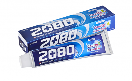 [DENTAL CLINIC 2080] Зубная паста НАТУРАЛЬНАЯ МЯТА Cavity Protection Double Mint, 120 гр