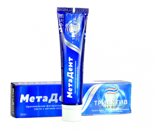 [METADENT] Зубная паста ТРИАКТИВ с мятным вкусом, 100 гр