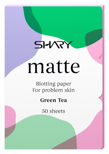 [SHARY] Салфетки для лица матирующие ЗЕЛЕНЫЙ ЧАЙ для проблемной кожи, 50 шт