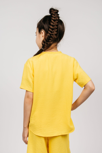 0610 Рубашка для девочки Желтый