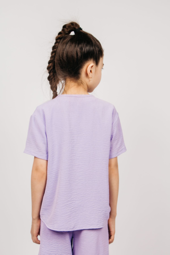 0610 Рубашка для девочки Сиреневый