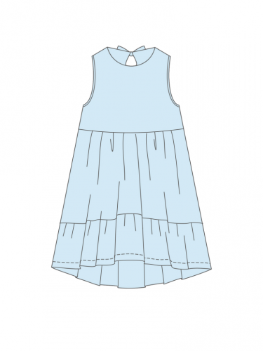 KIP-ПЛ-40/1 Платье Моана-1 Голубой
