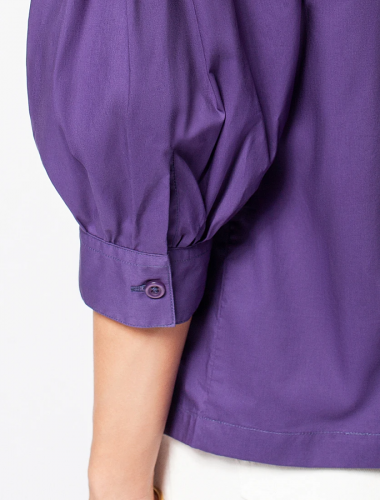 Блузка из премиального  поплина из 100% хлопка D29.236 фиолетовый