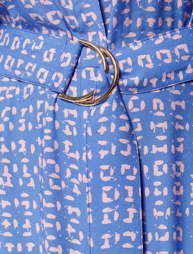 Платье из премиальной вискозы и лиоцелла с золотистыми пуговицами D22.191 голубой_пудровый