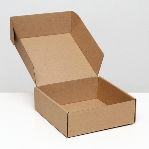 Коробка самосборная, крафт, 26 х 26 х 9,5 см
