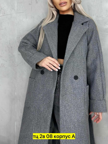Женское пальто серое