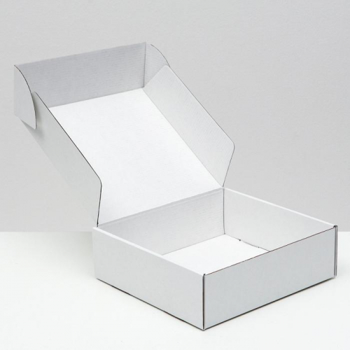 Коробка самосборная, белая, 22,5 х 21 х 7 см