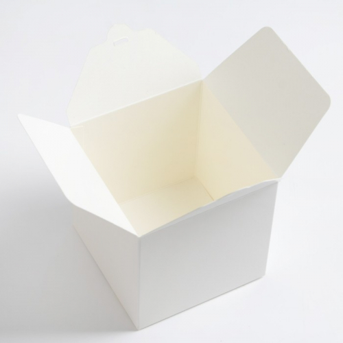 Коробка складная белая, 10 х 10 х 10 см