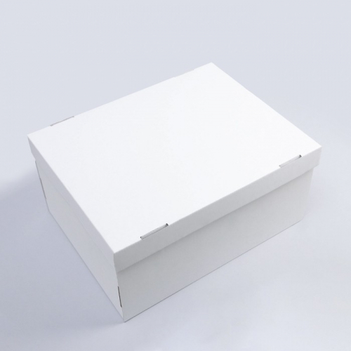 Коробка складная, крышка-дно, белая, 37 х 28 x 18 см
