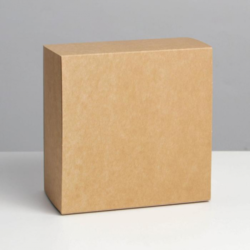 Коробка складная крафтовая 14 х 14 х 8 см