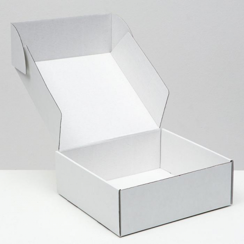 Коробка самосборная, белая, 26 х 25 х 9,5 см
