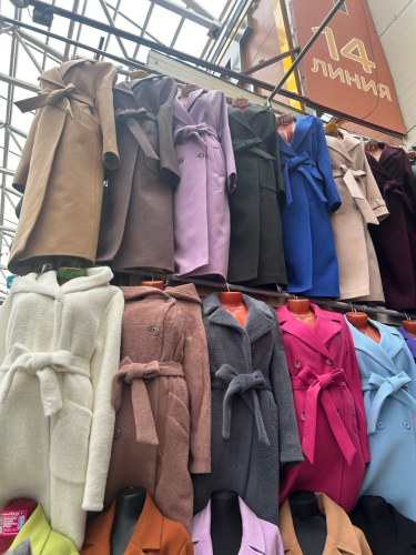 Женское пальто разноцветный